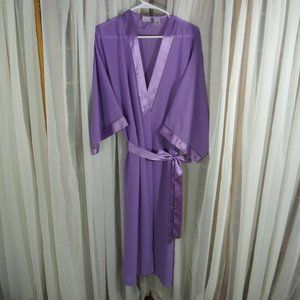 enchanting dark lavender kimono style robe